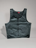 Perforated Leather Vest - Front Zip - DK