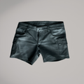 Perforated Leather Short - Rear Zip - DK
