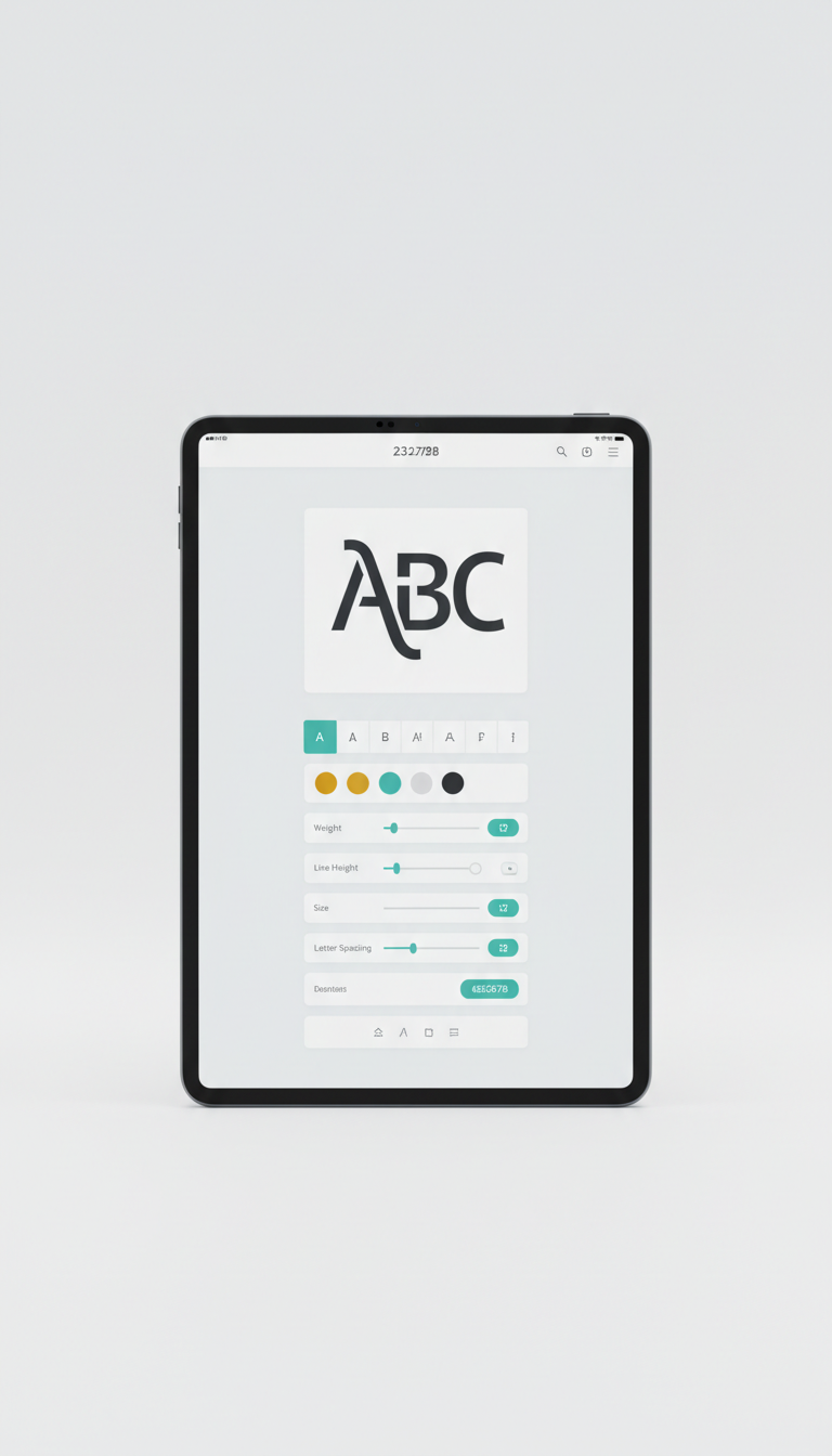 Intuitive Typography Customization Panel